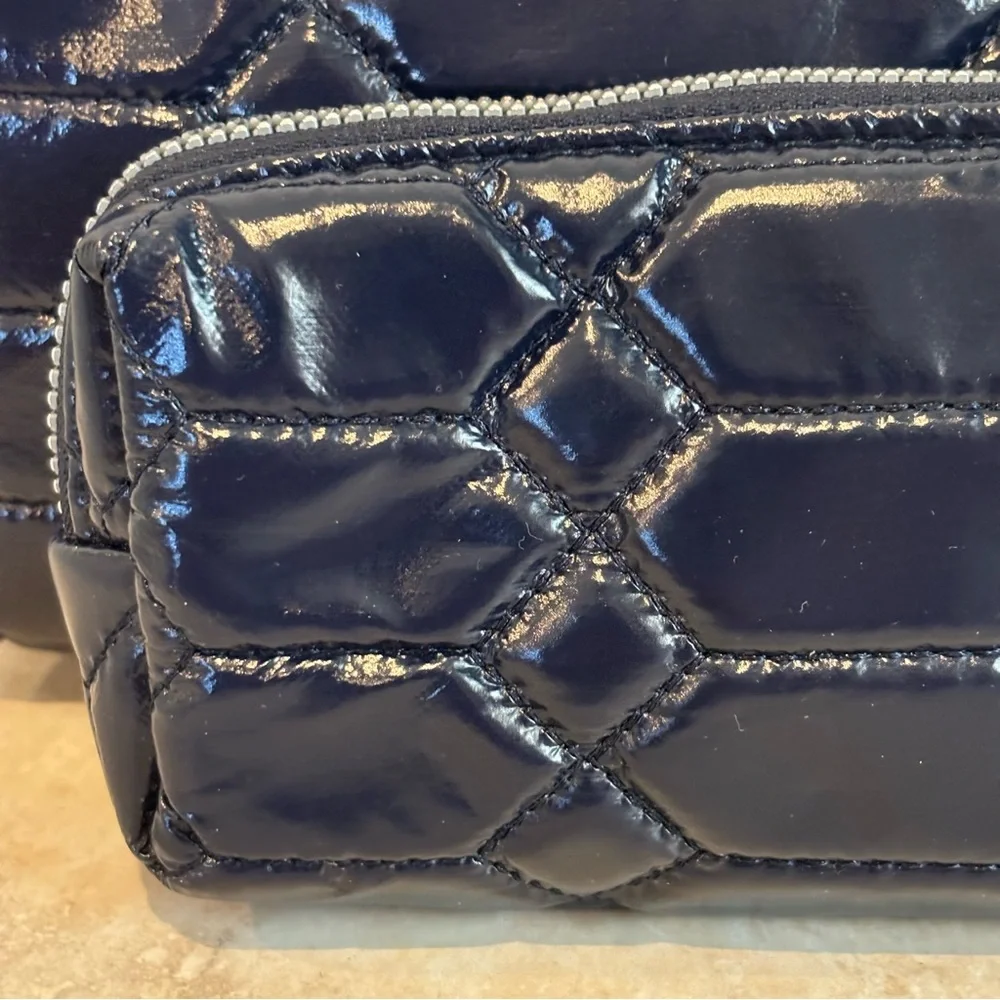 Aimee Kestenberg diamond python quilt nylon makeup toiletry bags